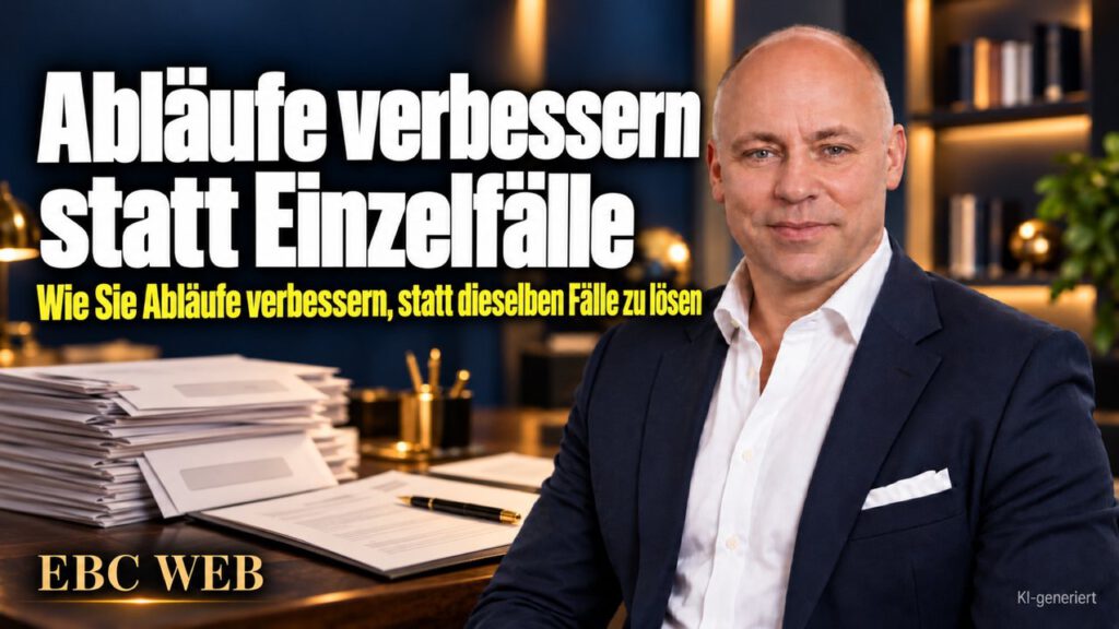 Abläufe verbessern statt Einzelfälle: Derselbe Fall, neuer Name. EBC Eller Business Consulting zeigt, wie Ursachenanalyse und Prozessbeschreibung wiederkehrende Beschwerden beenden.