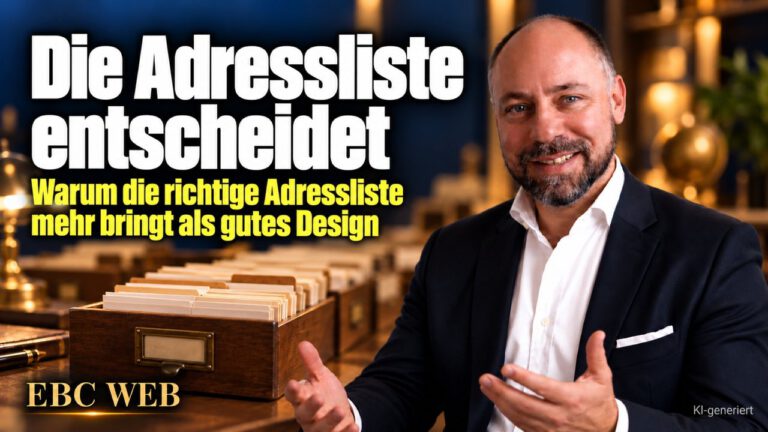 Die Adressliste entscheidet: Gute Post an Fremde. EBC Eller Business Consulting zeigt, wie die richtige Zielgruppe den Streuverlust jedes Werbebriefs senkt.