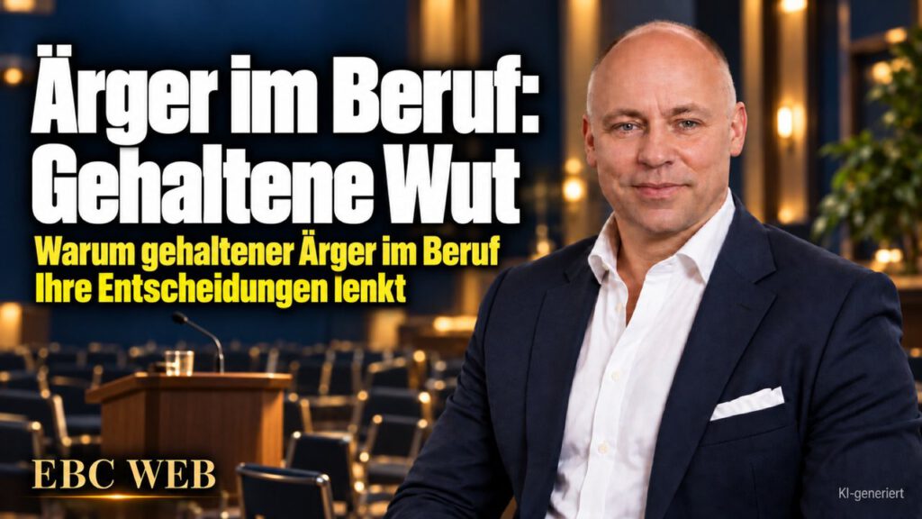 Ärger im Beruf: Gehaltene Wut. Bloßgestellt vor allen. EBC Eller Business Consulting zeigt Unternehmern, wie Kränkung und Wut Entscheidungen in der Führung lenken.