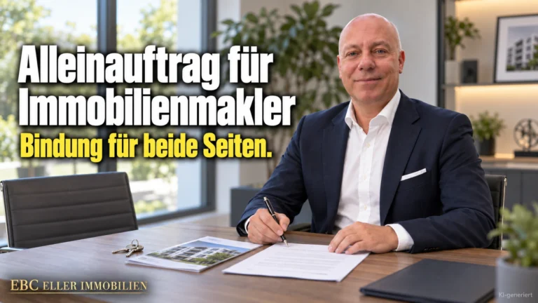 Alleinauftrag für Immobilienmakler: Bindung für beide Seiten. EBC Eller Immobilien vergleicht für Immobilienmakler einfachen und qualifizierten Alleinauftrag im Maklervertrag.