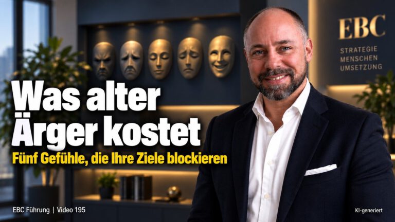Alter Ärger: Fünf Gefühle, die blockieren. Der Auftrag von vor zwei Jahren. EBC Führung zeigt, wie Kränkung Entscheidungen bremst und Selbstführung Emotionen im Unternehmen ordnet.