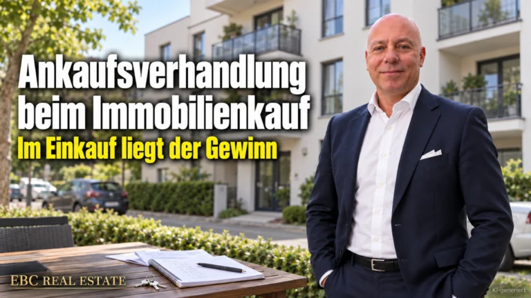 Ankaufsverhandlung beim Immobilienkauf: Im Einkauf liegt der Gewinn. EBC Real Estate rechnet für das Immobilien Investment Verkehrswert, Jahresnettokaltmiete und Erwerbsnebenkosten.