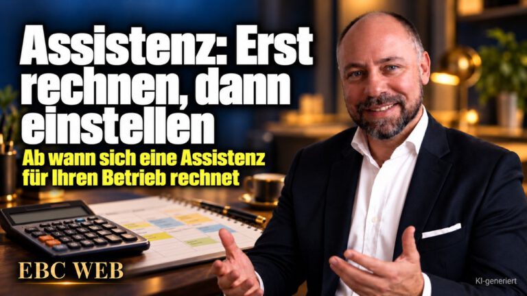 Assistenz: Erst rechnen, dann einstellen. Seit zwei Jahren verschoben. EBC Eller Business Consulting rechnet mit dem Stundenwert vor, wann sich eine Assistenz trägt.