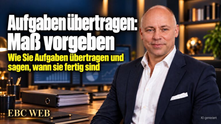 Aufgaben übertragen: Maß vorgeben. Zwei Tage für eine Stunde. EBC Eller Business Consulting zeigt, wie Qualitätsmaß und Definition of Done die Delegation klären.
