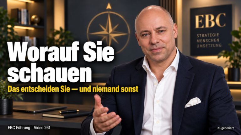 Aufmerksamkeit lenken: Mangel kostet Aufträge. Jede Woche über Knappheit sprechen. EBC Führung zeigt, wie Selbstbild und Positionierung das Preisgespräch prägen.