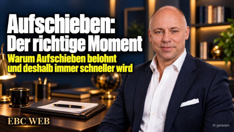 Aufschieben: Der richtige Moment. Das Schreiben liegt seit Dienstag. EBC Eller Business Consulting zeigt, wie Selbstführung Prokrastination bei unangenehmen Aufgaben beendet.