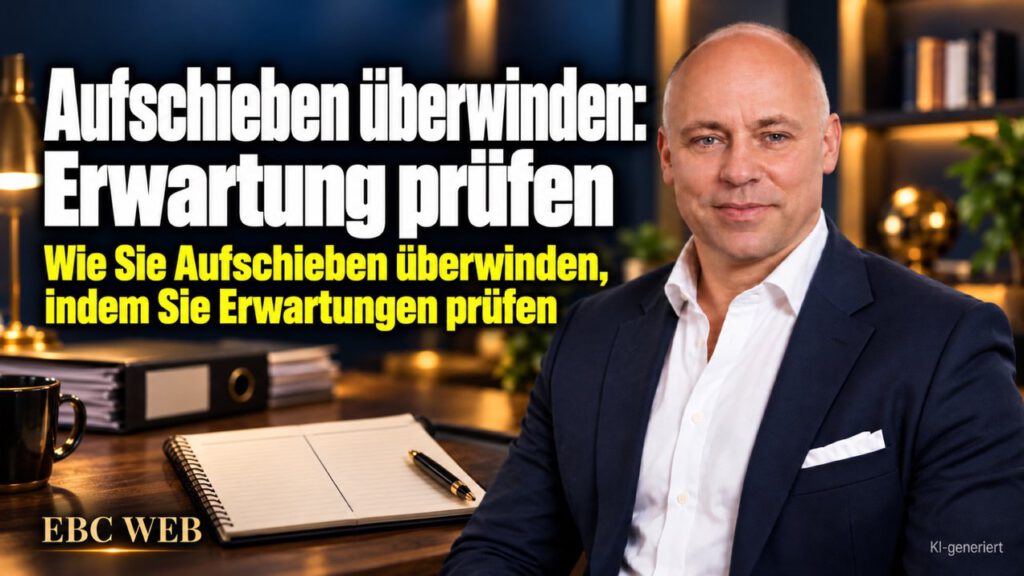 Aufschieben überwinden: Erwartung prüfen. Das Mahnwesen zum dritten Mal. EBC Eller Business Consulting erklärt Selbstmanagement gegen Prokrastination im Betrieb.