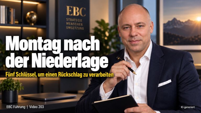 Auftrag verloren: Fünf Schritte danach. Knapp verloren, Freitag verdorben. EBC Führung zeigt, wie Sie nach einer Ausschreibung den Rückschlag verarbeiten und das Angebot verbessern.