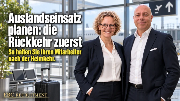 Auslandseinsatz planen: die Rückkehr zuerst. So halten Sie Ihren Mitarbeiter nach der Heimkehr. EBC Recruitment erklärt Entsendung, Vergütung und Mitarbeiterbindung.