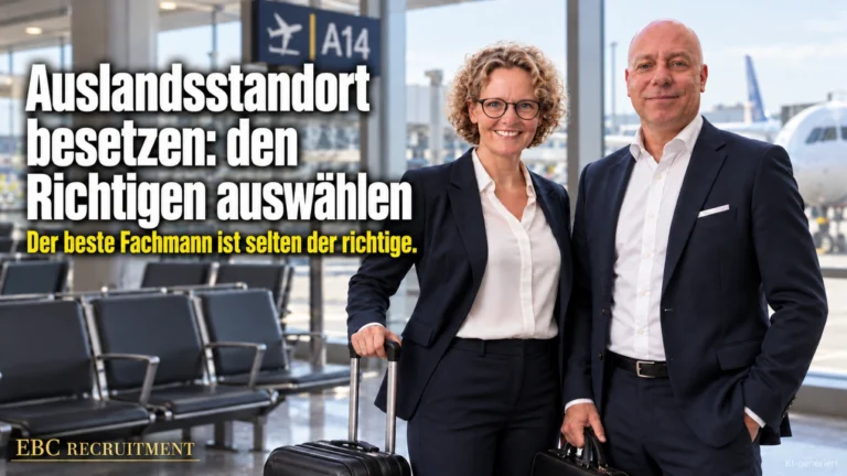Auslandsstandort besetzen: den Richtigen auswählen. Der beste Fachmann ist selten der richtige. EBC Recruitment verbindet Personalauswahl, Entsendung und Direktansprache.