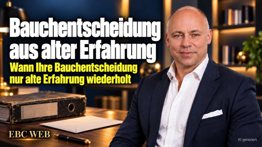 Bauchentscheidung aus alter Erfahrung: Abgesagt, ohne zu rechnen. EBC Eller Business Consulting zeigt in der Strategie, wann Heuristik und Erfahrung Entscheidungen verzerren.