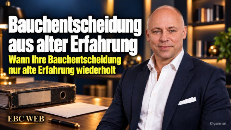 Bauchentscheidung aus alter Erfahrung: Abgesagt, ohne zu rechnen. EBC Eller Business Consulting zeigt in der Strategie, wann Heuristik und Erfahrung Entscheidungen verzerren.