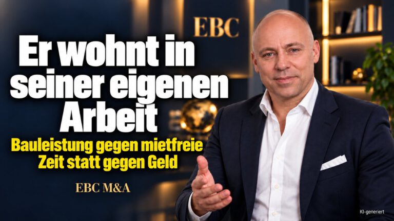 Immobilienkauf: Bauleistung gegen Mietzeit. Er wohnt in seiner eigenen Arbeit. EBC M&A erklärt Tausch als Finanzierung bei der Gewerbeimmobilie.