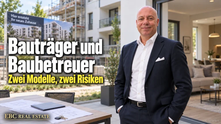 Bauträger und Baubetreuer: Zwei Modelle, zwei Risiken. EBC Real Estate vergleicht für Projektentwickler beide Modelle, Erlaubnispflicht und Auflassungsvormerkung.