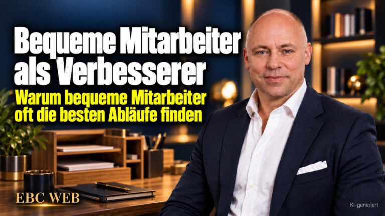 Bequeme Mitarbeiter als Verbesserer: Der Mitarbeiter mit der Abkürzung. EBC Eller Business Consulting erklärt in der Personalführung, wie bequeme Mitarbeiter Abläufe verbessern.