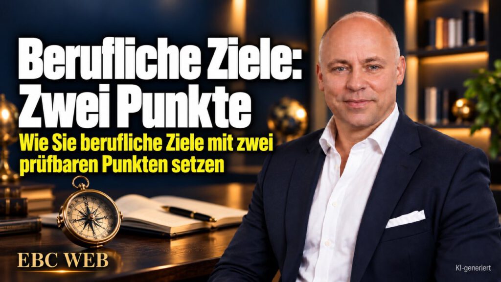 Berufliche Ziele: Zwei Punkte. Die Antwort heißt besser werden. EBC Eller Business Consulting zeigt, wie SMART-Ziele und Soll-Ist-Vergleich Ihre fachliche Entwicklung messbar machen.