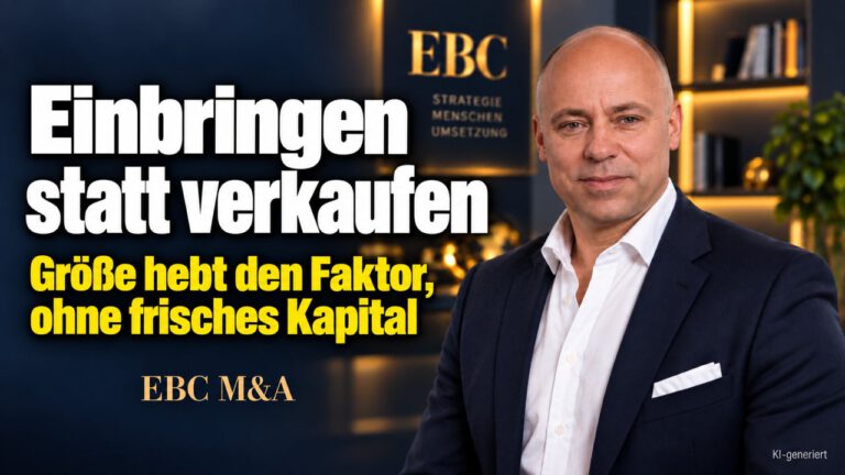 Immobilienbestand einbringen statt verkaufen. Größe hebt den Faktor. EBC M&A zeigt, wie die Einbringung von Immobilien Kaufpreis und Nachfolge verbessert.