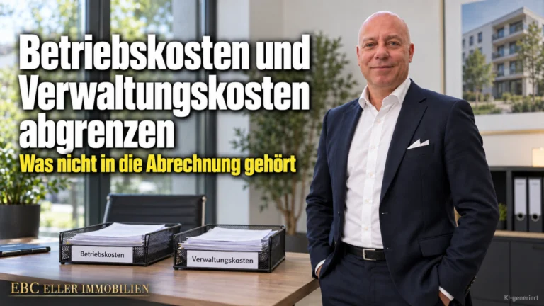 Betriebskosten und Verwaltungskosten abgrenzen: Was nicht in die Abrechnung gehört. EBC Eller Immobilien prüft für Hausverwaltungen Betriebskostenverordnung und Instandhaltung.