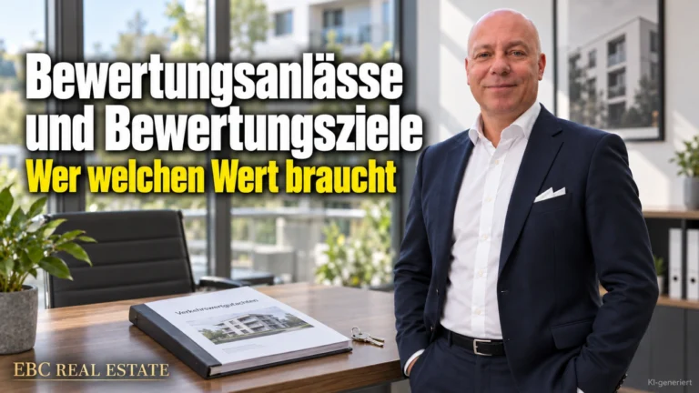 Bewertungsanlässe und Bewertungsziele: Wer welchen Wert braucht. EBC Real Estate grenzt für Gutachter Verkehrswert, Beleihungswert und Versicherungswert ab.