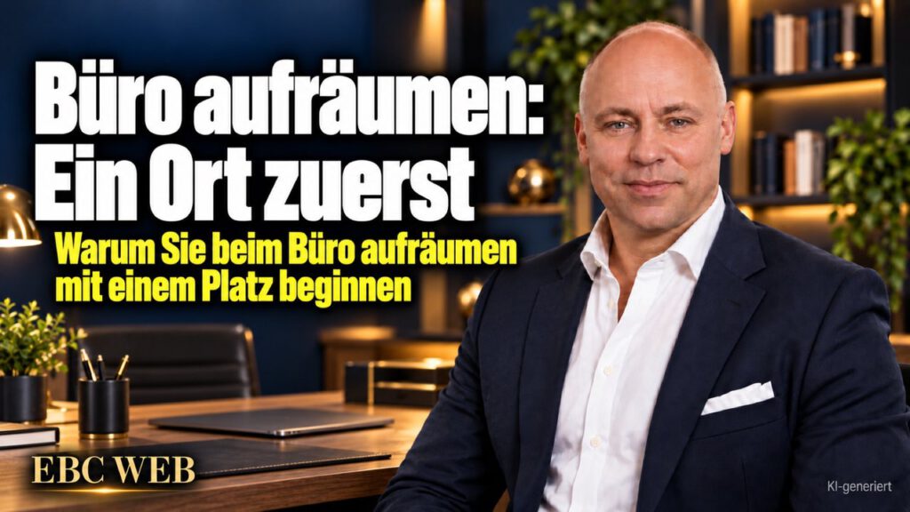 Büro aufräumen: Ein Ort zuerst. Seit zwei Jahren geplant. EBC Eller Business Consulting erklärt, wie Büroorganisation das Aufschieben beendet und Ordnung im Büro schafft.