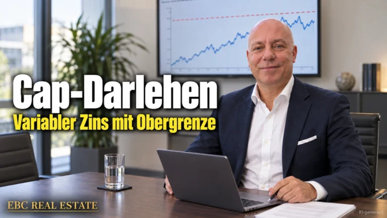 Cap-Darlehen: Variabler Zins mit Obergrenze. EBC Real Estate erklärt Finanzierungsvermittlern, wie EURIBOR, Sondertilgung und effektiver Jahreszins beim Cap-Darlehen wirken.