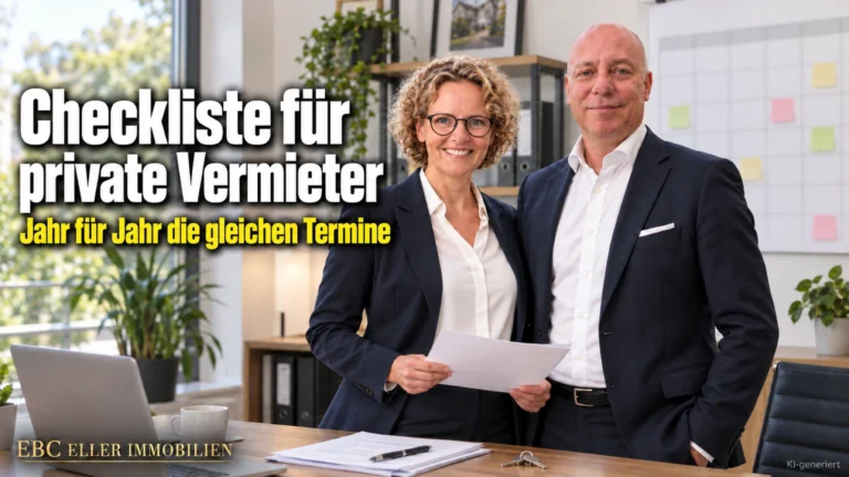 Checkliste für private Vermieter: Jahr für Jahr die gleichen Termine. EBC Eller Immobilien ordnet Betriebskostenabrechnung, Heizkostenverordnung, Belegeinsicht und Verjährung.