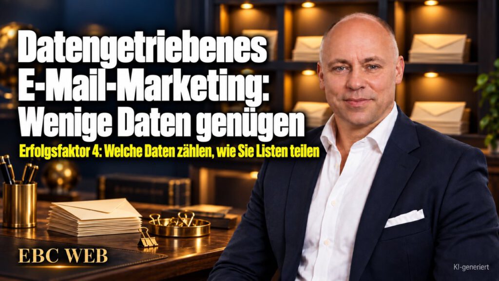 Datengetriebenes E-Mail-Marketing: Wenige Daten genügen. Erfolgsfaktor 4: Welche Daten zählen, wie Sie Listen teilen. EBC Eller Business Consulting erklärt Segmentierung mit Kundendaten.