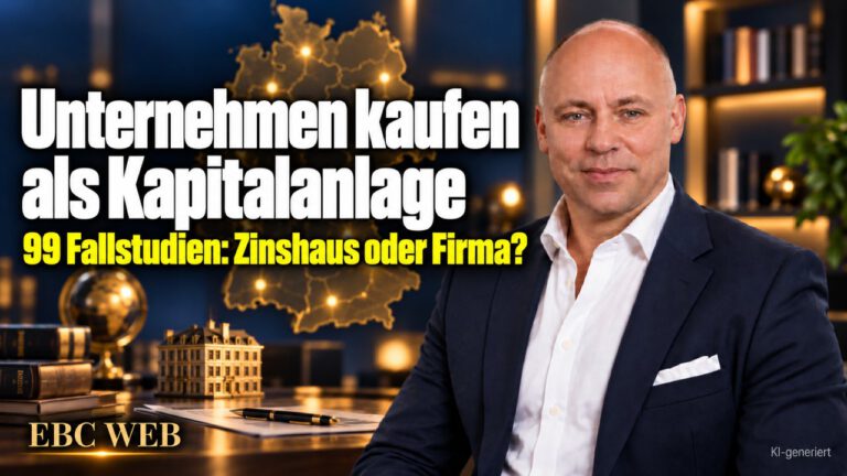 Unternehmen kaufen als Kapitalanlage: 99 Fallstudien: Zinshaus oder Firma? EBC Eller Business Consulting zeigt in 99 Deals, wie Sie eine Hausverwaltung kaufen oder verkaufen.