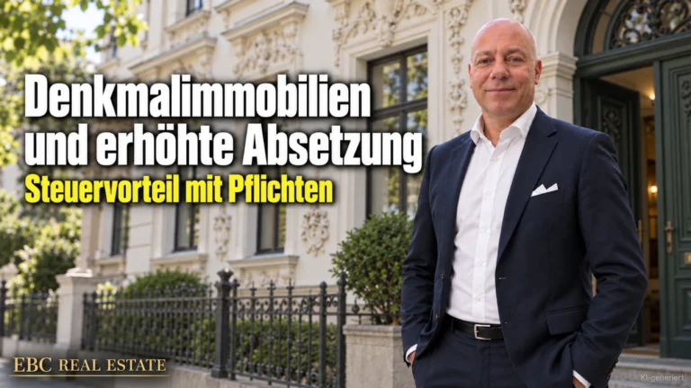 Denkmalimmobilien und erhöhte Absetzung: Steuervorteil mit Pflichten. EBC Real Estate erklärt für das Immobilien Investment Herstellungskosten, Erhaltungsaufwand und Sanierungsgebiet.