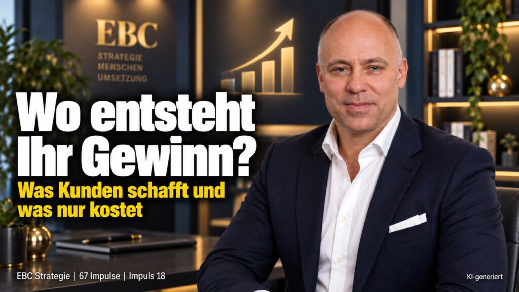 Peter Drucker: Wo entsteht Ihr Gewinn? Eine Woche im Kalender. EBC Strategie erklärt nach Peter Drucker, warum Marketing und Innovation den Gewinn erzeugen.