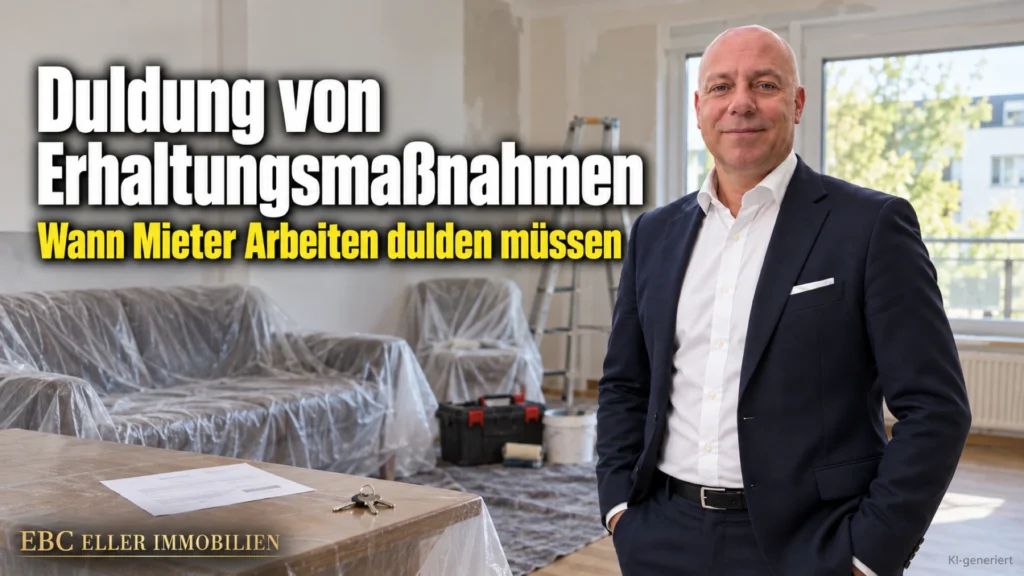 Duldung von Erhaltungsmaßnahmen: Wann Mieter Arbeiten dulden müssen. EBC Eller Immobilien erklärt Hausverwaltungen Instandsetzung, Modernisierung und Härteeinwand.