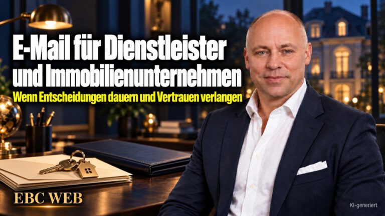 E-Mail für Dienstleister und Immobilienunternehmen: Wenn Entscheidungen dauern und Vertrauen verlangen. EBC Eller Business Consulting zeigt Kundenbindung per E-Mail-Marketing.