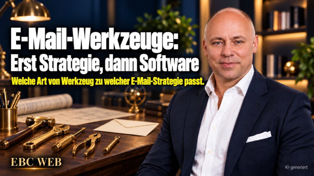 E-Mail-Werkzeuge: Erst Strategie, dann Software. Welche Art von Werkzeug zu welcher E-Mail-Strategie passt. EBC Eller Business Consulting vergleicht Newsletter-Programm, CRM und Automatisierung.