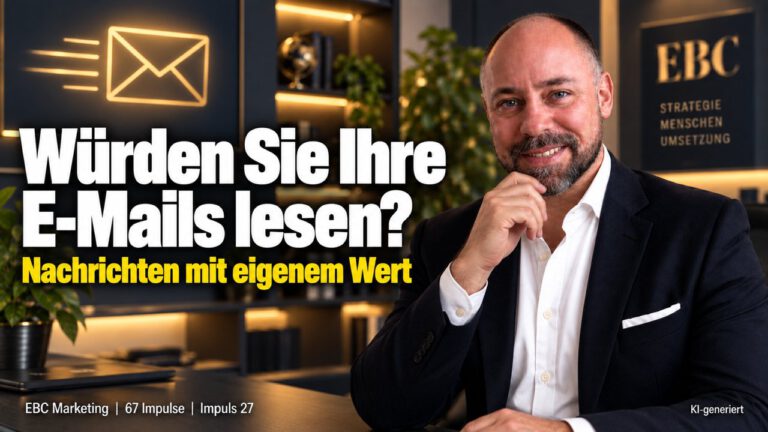E-Mail-Marketing: Würden Sie Ihre E-Mails lesen? Gelöscht nach drei Sekunden. EBC Marketing erklärt, wie Newsletter mit nützlichen Inhalten die Kundenbindung stärken.