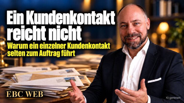 Ein Kundenkontakt reicht nicht. Ein Brief, danach Ruhe. EBC Eller Business Consulting zeigt, wie planvolles Nachfassen nach dem Anschreiben neue Kunden gewinnt.