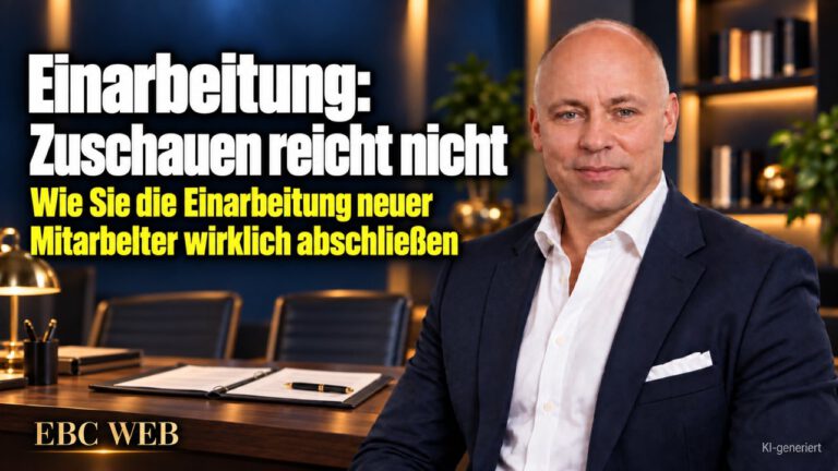 Einarbeitung: Zuschauen reicht nicht. Dreimal dabei gewesen. EBC Eller Business Consulting zeigt in der Personalführung, wie Anleitung am Arbeitsplatz neue Mitarbeiter befähigt.