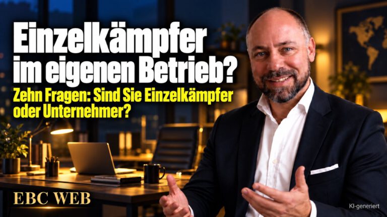 Einzelkämpfer im eigenen Betrieb? Der Tag ist voll. EBC Eller Business Consulting zeigt Inhabern im Selbsttest, wann Delegieren Wachstum ermöglicht.