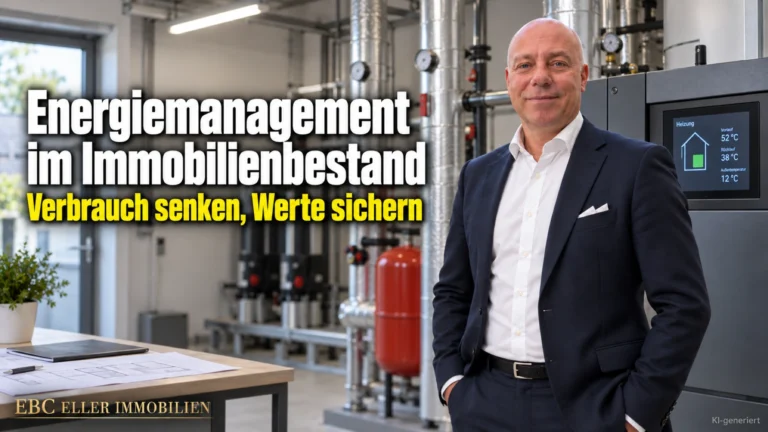 Energiemanagement im Immobilienbestand: Verbrauch senken, Werte sichern. EBC Eller Immobilien erklärt im Facility Management Energieausweis, Contracting und Gebäudemanagement.