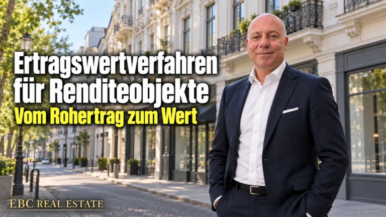 Ertragswertverfahren für Renditeobjekte: Vom Rohertrag zum Wert. EBC Real Estate rechnet für Gutachter Reinertrag, Bewirtschaftungskosten und Liegenschaftszins durch.