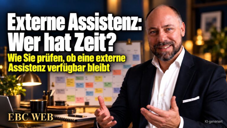 Externe Assistenz: Wer hat Zeit? Erst schnell, dann langsam. EBC Eller Business Consulting prüft Verfügbarkeit, Antwortzeit und Vertretung beim Outsourcing von Büroaufgaben.