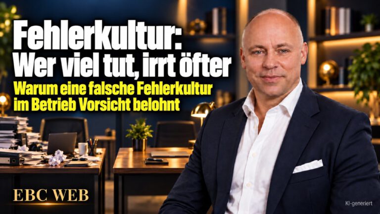 Fehlerkultur: Wer viel tut, irrt öfter. Drei Fehler gegen null. EBC Eller Business Consulting zeigt in der Personalführung, wie Sie Leistung und Eigenverantwortung fair bewerten.