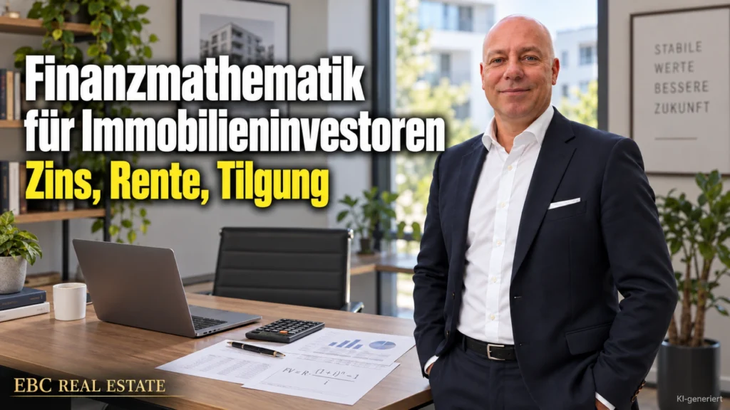 Finanzmathematik für Immobilieninvestoren: Zins, Rente, Tilgung. EBC Real Estate rechnet für das Immobilien Investment Annuität, Zinsbindung und Anschlussfinanzierung durch.