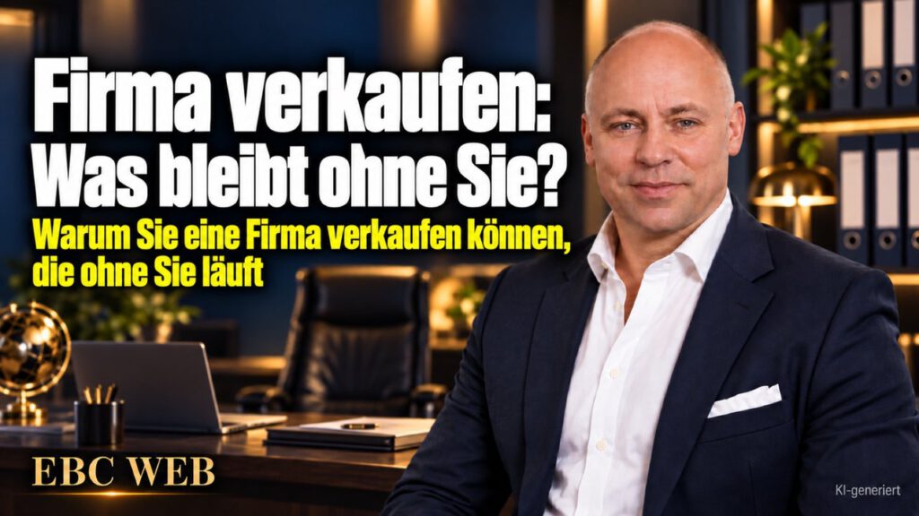 Firma verkaufen: Was bleibt ohne Sie? Vier Wochen nicht im Betrieb. EBC Eller Business Consulting zeigt im M&A, wie Inhaberabhängigkeit den Unternehmenswert bei der Nachfolge senkt.