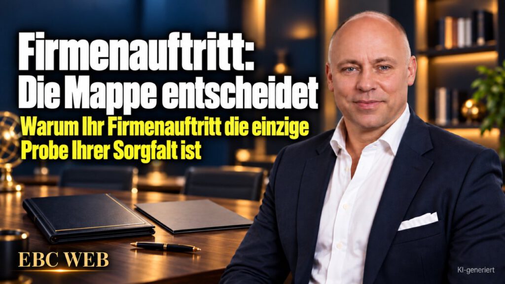 Firmenauftritt: Die Mappe entscheidet. Zwei Mappen auf dem Tisch. EBC Eller Business Consulting erklärt, wie Präsentationsmappe und Corporate Design im Angebot Vertrauen schaffen.