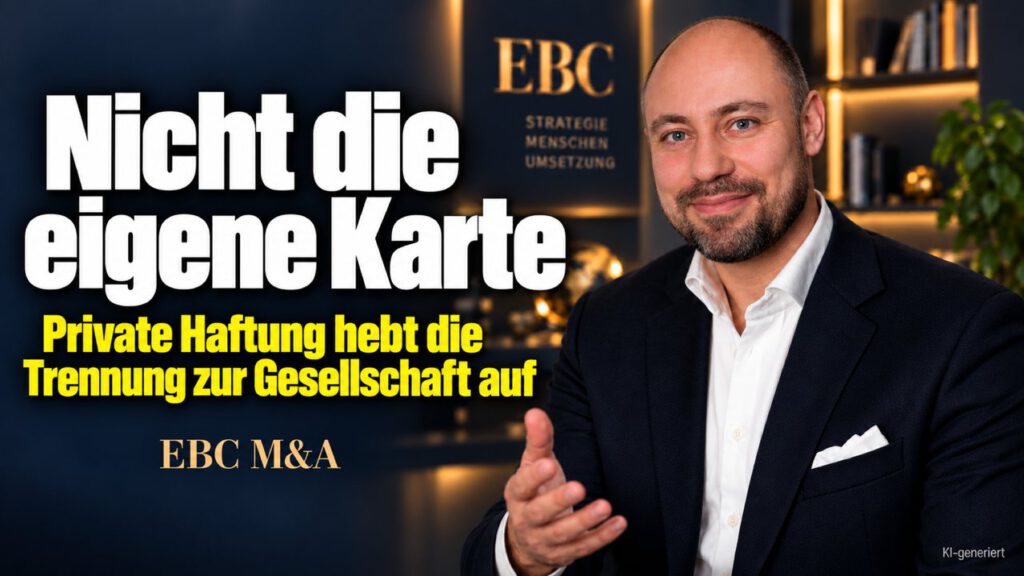 Firmenkauf mit Kreditkarte: der falsche Weg. Schnell verfügbar, teuer bezahlt. EBC M&A erklärt Haftung und Finanzierung beim Anteilskauf.