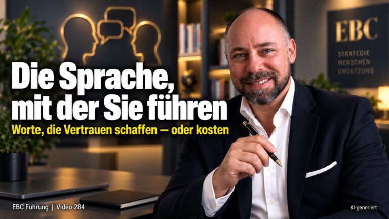 Führungssprache: Zusagen, die Vertrauen schaffen. Zugesagt, aber nichts geschehen. EBC Führung zeigt in der Personalführung, wie Verbindlichkeit und Protokoll die Kommunikation im Betrieb stärken.