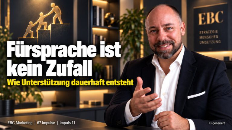 Reputation aufbauen: Fürsprache ist kein Zufall. Das Lob, das wieder verstummt. EBC Marketing erklärt, wie Beziehungspflege im Netzwerk Empfehlungsgeber dauerhaft hält.