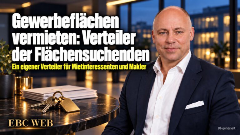 Gewerbeflächen vermieten: Verteiler der Flächensuchenden. Ein eigener Verteiler für Mietinteressenten und Makler. EBC Eller Business Consulting zeigt Bestandshaltern, wie E-Mail Leerstand senkt.