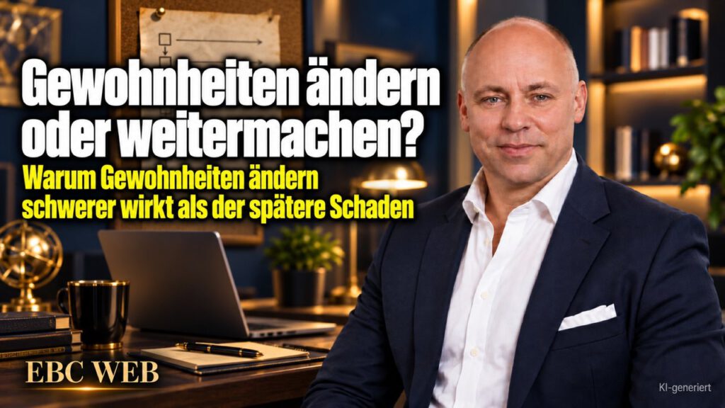Gewohnheiten ändern oder weitermachen? Seit zwei Jahren bekannt. EBC Eller Business Consulting zeigt in der Unternehmensführung, wie Sie Trägheit in eingespielten Abläufen überwinden.