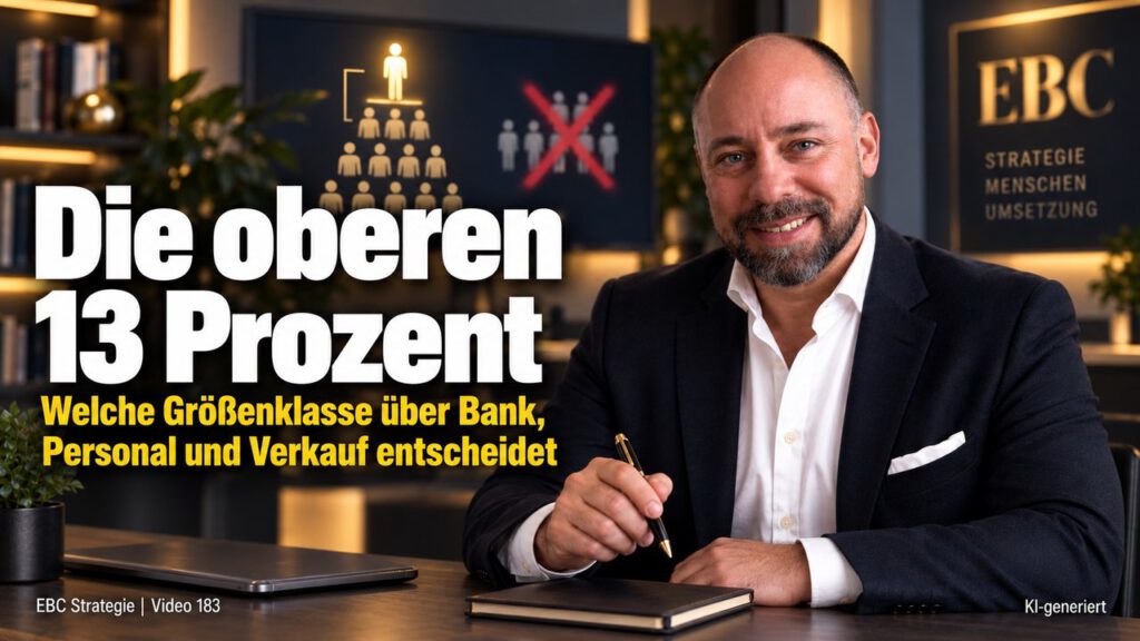 Größenklassen: Die oberen 13 Prozent. Eine amerikanische Folie. EBC Strategie ordnet den Mittelstand nach Größenklassen und zeigt Folgen für Nachfolge und Unternehmenswachstum.